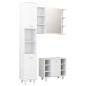 vidaXL Juego de muebles de baño 3 pzas madera de ingeniería blanco