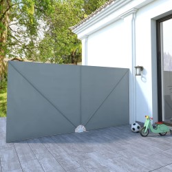 vidaXL Toldo lateral plegable terraza gris 400x200 cm