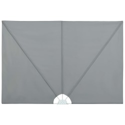vidaXL Toldo lateral plegable terraza gris 400x200 cm
