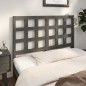 vidaXL Cabecero de cama madera maciza de pino gris 125,5x4x100 cm vidaXL Cabecero de cama madera maciza de pino gris 125,5x4x100 cm