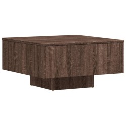 vidaXL Mesa de centro contrachapado roble marrón 60x60x31,5 cm