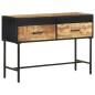 vidaXL Mesa consola de madera rugosa de mango 110x35x75 cm vidaXL Mesa consola de madera rugosa de mango 110x35x75 cm