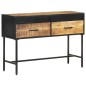 vidaXL Mesa consola de madera rugosa de mango 110x35x75 cm vidaXL Mesa consola de madera rugosa de mango 110x35x75 cm
