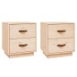 vidaXL Mesitas de noche 2 uds madera maciza de pino 40x34x45 cm vidaXL Mesitas de noche 2 uds madera maciza de pino 40x34x45 cm
