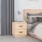 vidaXL Mesitas de noche 2 uds madera maciza de pino 40x34x45 cm vidaXL Mesitas de noche 2 uds madera maciza de pino 40x34x45 cm