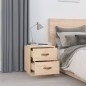 vidaXL Mesitas de noche 2 uds madera maciza de pino 40x34x45 cm vidaXL Mesitas de noche 2 uds madera maciza de pino 40x34x45 cm