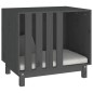vidaXL Caseta para perros madera maciza de pino gris 70x50x62 cm vidaXL Caseta para perros madera maciza de pino gris 70x50x62 cm