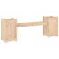 vidaXL Banco con jardineras madera maciza de pino 180x36x63 cm vidaXL Banco con jardineras madera maciza de pino 180x36x63 cm