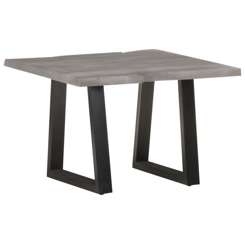 vidaXL Mesa de centro borde natural madera maciza acacia 60x60x40 cm