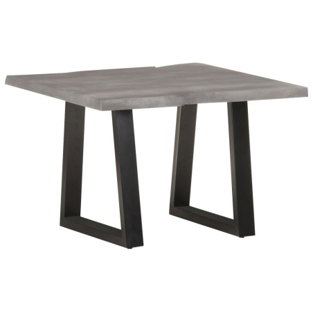 vidaXL Mesa de centro borde natural madera maciza acacia 60x60x40 cm
