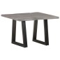 vidaXL Mesa de centro borde natural madera maciza acacia 60x60x40 cm