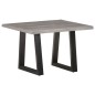 vidaXL Mesa de centro borde natural madera maciza acacia 60x60x40 cm