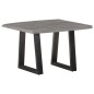 vidaXL Mesa de centro borde natural madera maciza acacia 60x60x40 cm
