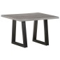 vidaXL Mesa de centro borde natural madera maciza acacia 60x60x40 cm