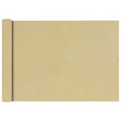 vidaXL Toldo para balcón tela oxford 75x600 cm beige
