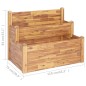 vidaXL Jardinera de 2 niveles madera maciza de acacia 110x75x84 cm vidaXL Jardinera de 2 niveles madera maciza de acacia 110x75x84 cm