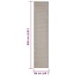 vidaXL Alfombra de sisal natural color arena 66x300 cm vidaXL Alfombra de sisal natural color arena 66x300 cm