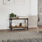 vidaXL Mueble para TV contrachapada y acero roble ahumado 60x33x41 cm vidaXL Mueble para TV contrachapada y acero roble ahumado 60x33x41 cm