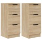 vidaXL Aparadores 2 uds madera contrachapada roble Sonoma 30x30x70 cm vidaXL Aparadores 2 uds madera contrachapada roble Sonoma 30x30x70 cm