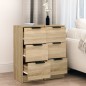 vidaXL Aparadores 2 uds madera contrachapada roble Sonoma 30x30x70 cm vidaXL Aparadores 2 uds madera contrachapada roble Sonoma 30x30x70 cm
