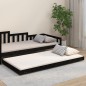 vidaXL Estructura de cama madera maciza de pino negro 100x200 cm vidaXL Estructura de cama madera maciza de pino negro 100x200 cm
