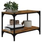 vidaXL Mueble para TV contrachapada y acero roble ahumado 60x33x41 cm vidaXL Mueble para TV contrachapada y acero roble ahumado 60x33x41 cm