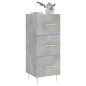 vidaXL Aparador de madera contrachapada gris hormigón 34,5x34x90 cm vidaXL Aparador de madera contrachapada gris hormigón 34,5x34x90 cm