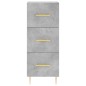 vidaXL Aparador de madera contrachapada gris hormigón 34,5x34x90 cm vidaXL Aparador de madera contrachapada gris hormigón 34,5x34x90 cm