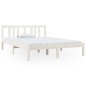vidaXL Estructura de cama madera maciza blanco 120x190 cm vidaXL Estructura de cama madera maciza blanco 120x190 cm