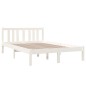 vidaXL Estructura de cama madera maciza blanco 120x190 cm vidaXL Estructura de cama madera maciza blanco 120x190 cm