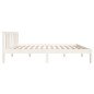vidaXL Estructura de cama madera maciza blanco 120x190 cm vidaXL Estructura de cama madera maciza blanco 120x190 cm