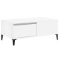 vidaXL Mesa de centro madera contrachapada blanco 90x50x36,5 cm vidaXL Mesa de centro madera contrachapada blanco 90x50x36,5 cm