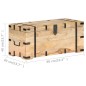 vidaXL Baúl madera maciza de mango 90x40x40 cm vidaXL Baúl madera maciza de mango 90x40x40 cm