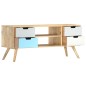 vidaXL Mueble para TV de madera maciza de mango 110x35x48 cm
