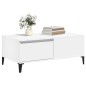 vidaXL Mesa de centro madera contrachapada blanco 90x50x36,5 cm vidaXL Mesa de centro madera contrachapada blanco 90x50x36,5 cm