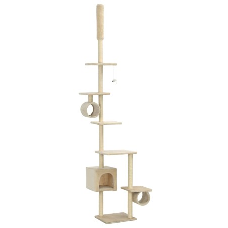 vidaXL Rascador para gatos con postes de sisal beige 260 cm