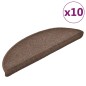 vidaXL Alfombrillas de escalera 10 unidades marrón café 56x17x3 cm vidaXL Alfombrillas de escalera 10 unidades marrón café 56x17x3 cm