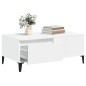 vidaXL Mesa de centro madera contrachapada blanco 90x50x36,5 cm vidaXL Mesa de centro madera contrachapada blanco 90x50x36,5 cm