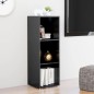 vidaXL Mueble de TV madera contrachapada gris brillante 107x35x37 cm