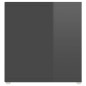 vidaXL Mueble de TV madera contrachapada gris brillante 107x35x37 cm