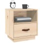 vidaXL Mesitas de noche 2 uds madera maciza de pino 40x34x45 cm