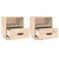 vidaXL Mesitas de noche 2 uds madera maciza de pino 40x34x45 cm
