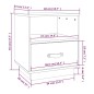 vidaXL Mesitas de noche 2 uds madera maciza de pino 40x34x45 cm