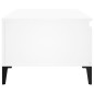 vidaXL Mesa de centro madera contrachapada blanco 90x50x36,5 cm vidaXL Mesa de centro madera contrachapada blanco 90x50x36,5 cm