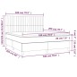 vidaXL Cama box spring con colchón terciopelo gris claro 180x200 cm vidaXL Cama box spring con colchón terciopelo gris claro 180x200 cm