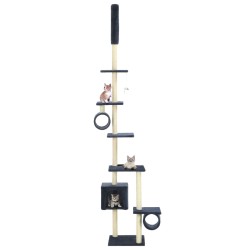 vidaXL Rascador para gatos con postes de sisal azul oscuro 260 cm