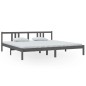 vidaXL Estructura de cama madera maciza gris 200x200 cm