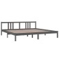 vidaXL Estructura de cama madera maciza gris 200x200 cm
