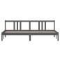 vidaXL Estructura de cama madera maciza gris 200x200 cm