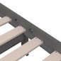 vidaXL Estructura de cama madera maciza gris 200x200 cm